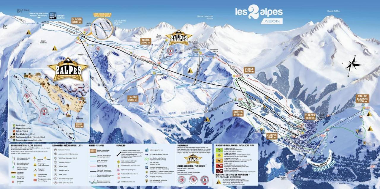 Studio Pied Des Pistes 4 Personnes Les Deux Alpes Bagian luar foto